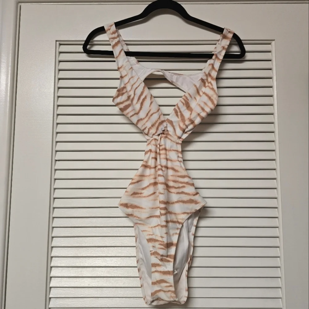Forever 21 - Tie Dye Cut-Out One-Piece Bathing Suit
